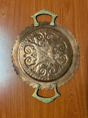 Χάλκινος δίσκος μεταχειρισμένος, διάμετρος 18εκ.