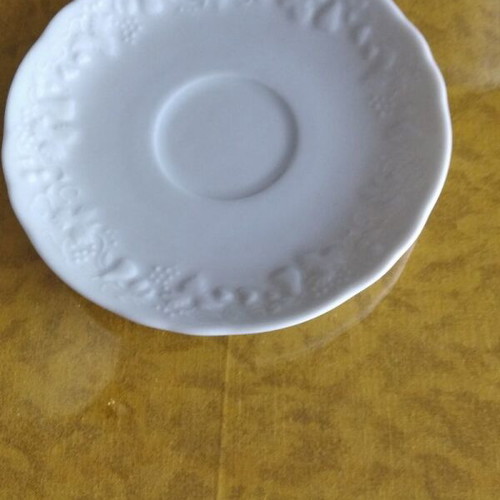 Porcelain coffee cup set new, 6 pieces with saucers