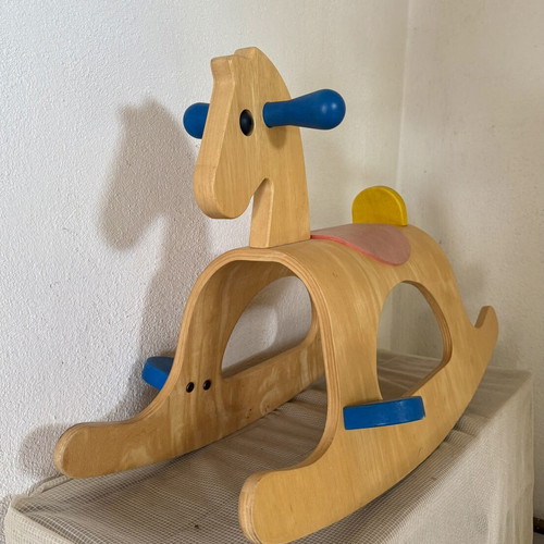 Wooden rocking horse Plantoys carousel ride-on