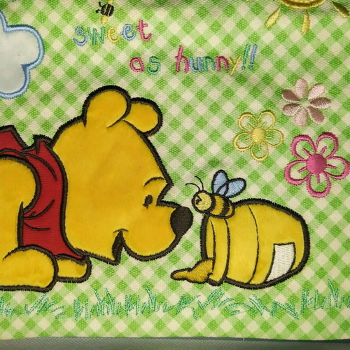 Winnie the Pooh embroidered fabric kids bag Disney Store new