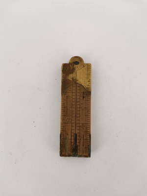 Wooden measuring ruler used, circa 1830