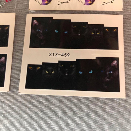 Water Nail Stickers and 3D Stickers Set of 4 New Full Nail
