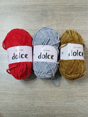 Νήμα πλεξίματος Dolce Yarnart καινούργιο, σετ 3 τεμαχίων