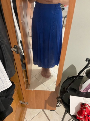 Φούστα Nadia Rapti σατέν midi καινούργια, μπλε, μέγεθος M