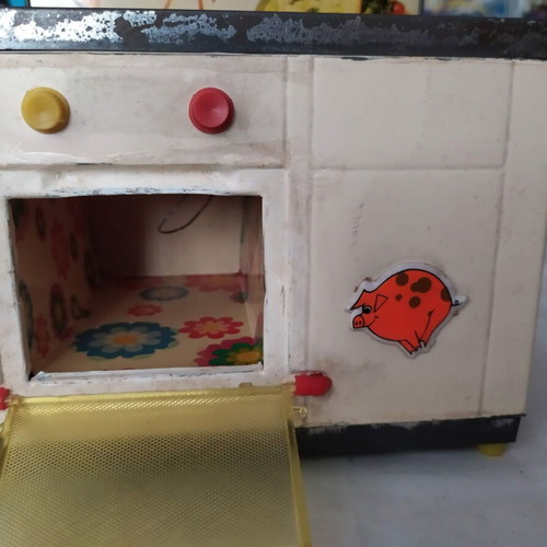Tin electric battery kitchen toy Solpa from the 60s like new