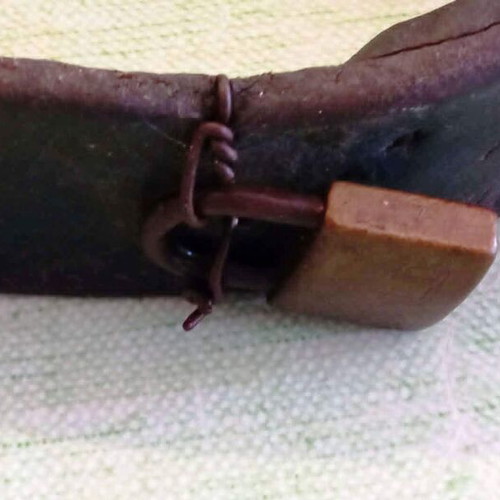Authentic Old Kypri Bell with Leather Strap and Anti-Theft Lock like new