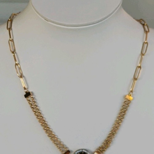 Steel Necklace New, Gold and Silver Colors