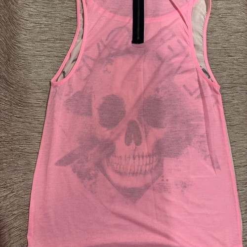 Bershka pink blouse used with design and zipper, size S