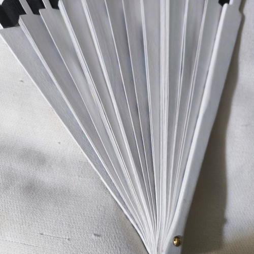 Spanish hand-painted fan new, black and multicolor