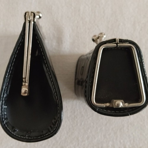 Maromondo Minimal Wallets set of 2, new, black with silver clip
