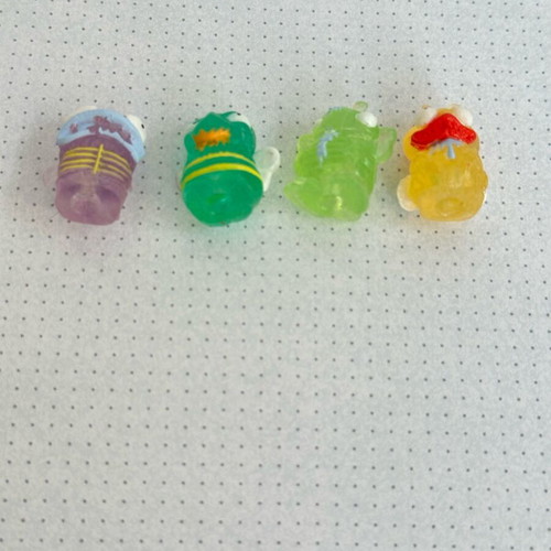 Rare Trash Pack translucent mini lot with 4 gross mutant figures like new