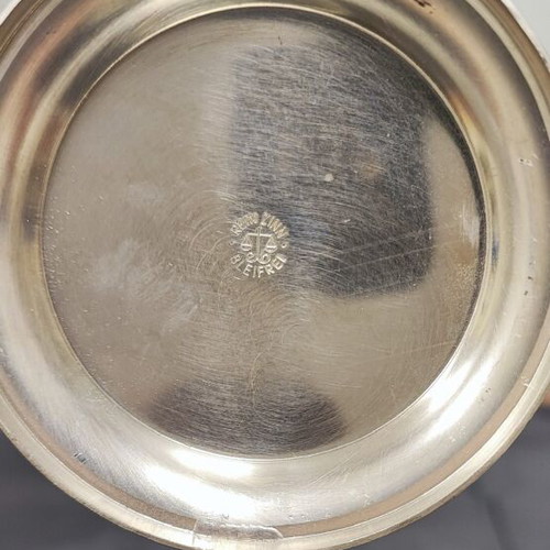 Gerz vintage beer glass new with pewter lid