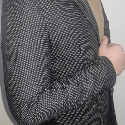 Prince Oliver jacket grey wool with viscose lining like new