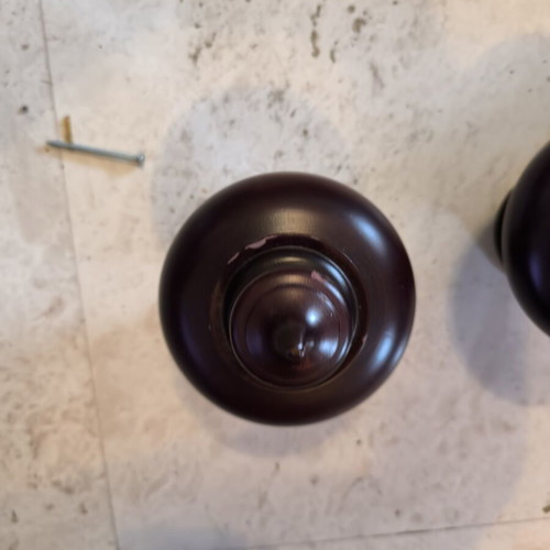 French antique wooden curtain rod caps, like new, set of 2