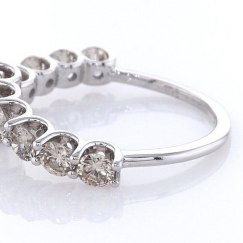 White Gold Ring 14K with 12 Natural Diamonds 1.64 Carats New