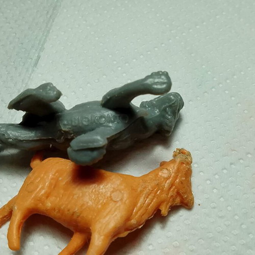 Biokonto 1980 miniature figures, 9 rare collectible, like new