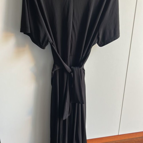 Mango black long jumpsuit with short sleeves, new with tag