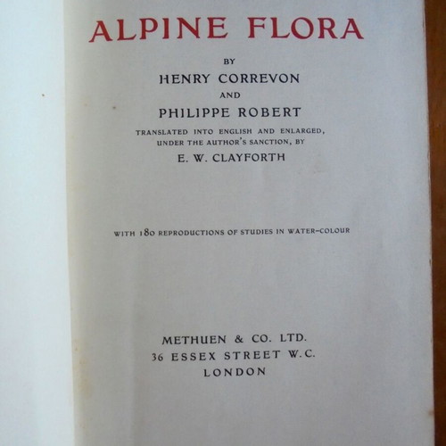 The Alpine Flora book used about Alpine flora