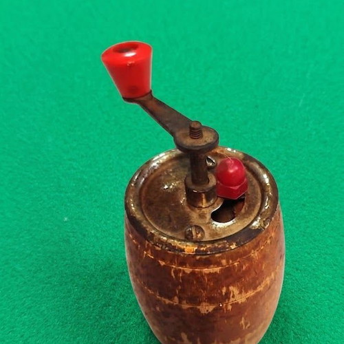 Spice mill mid-20th century used, wood and metal