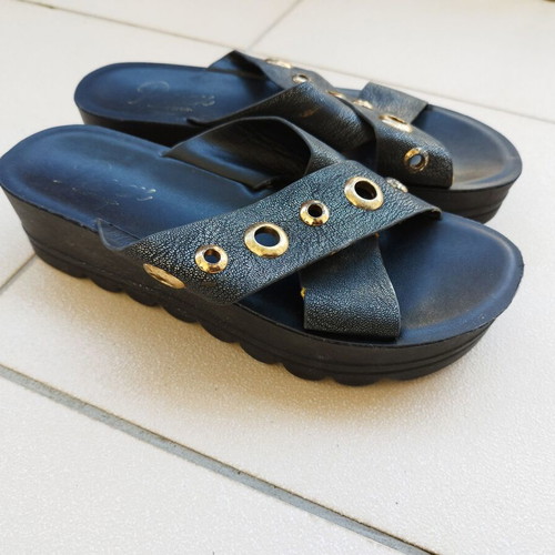 Parex Anatomic women's anatomical slippers size 38 like new, black