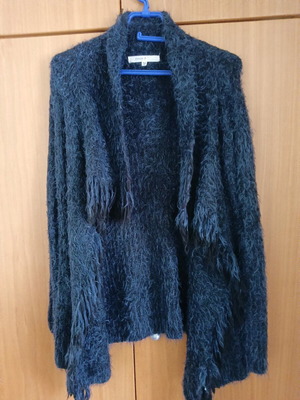 Nora Z Paris blue jacket with fringes like new