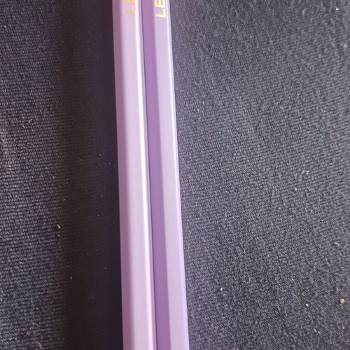Set of 2 purple HB hexagonal pencils new