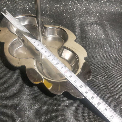 Metal jewelry holder used, yellow