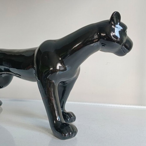 Porcelain panther statue like new, 30 cm