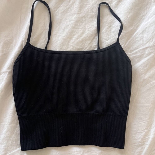 Glassons ribbed black heavyweight cami top