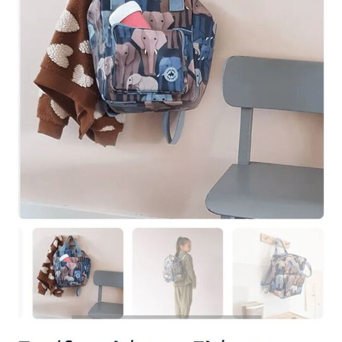 Studio Ditte Preschool Backpack new with elephant design