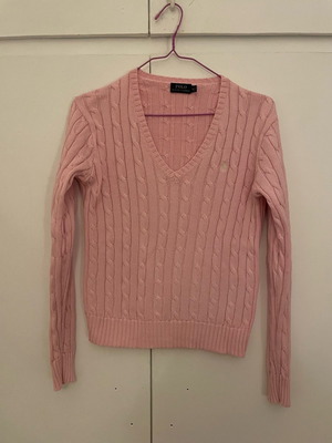 Πουλόβερ Polo Ralph Lauren μεταχειρισμένο, μέγεθος medium, ροζ, slim fit