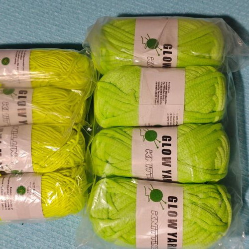 Glow in the Dark Yarn Set New, 8 Pieces, 2mm and 4mm