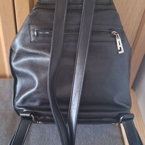 Elena Athanasiou backpack used, black faux leather with studs