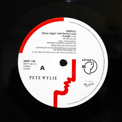 Pete Wylie And The Farm Sinful! 12" EP used, electronic