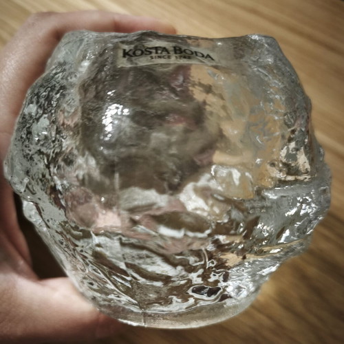 Kosta Boda crystal candlestick new, authentic