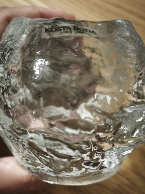 Kosta Boda crystal candlestick new, authentic