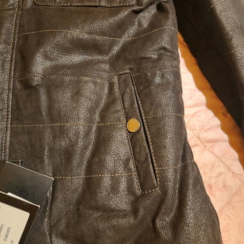 Arma men's leather jacket new, brown, size 50