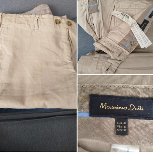 Massimo Dutti Casual Fit Pants used, beige, size L