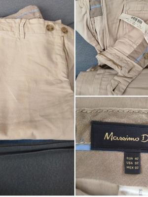 Massimo Dutti Casual Fit Pants used, beige, size L