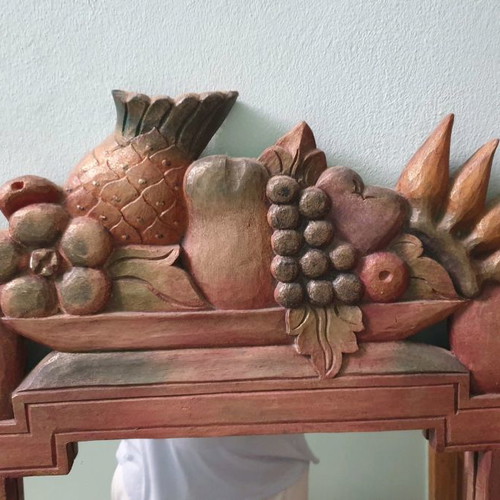 Mirror used, teak wood, exhibition piece