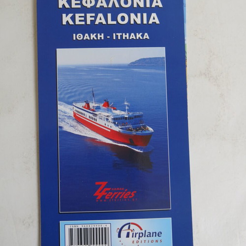 Map of Kefalonia and Ithaka used, Airplane Editions