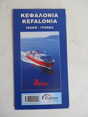 Map of Kefalonia and Ithaka used, Airplane Editions
