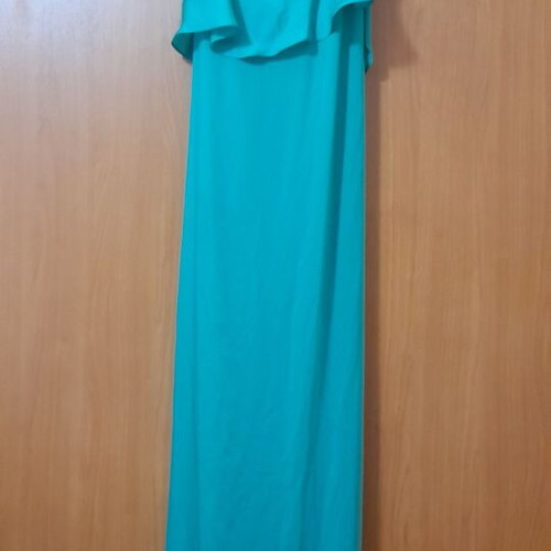 July Two Atelier silk maxi dress, green, XS