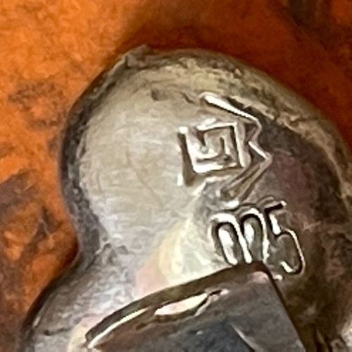 Silver earrings antique large branded used handmade 925