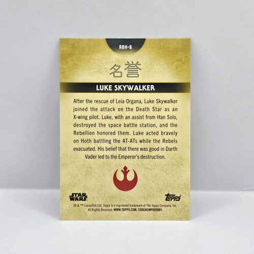 Topps Star Wars Luke Skywalker Rebel sticker new