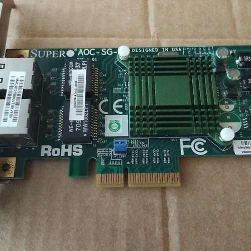 SuperMicro AOC-SG-I2 PCI Express Dual Port Gigabit Network Adapter card like new