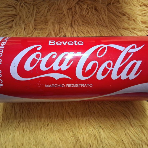 Vintage Coca-Cola Metal Umbrella Stand Used, 1970s