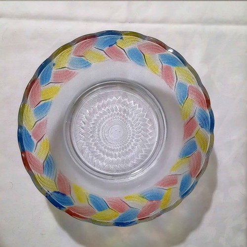 Glass fruit bowl like new, diameter 22 cm