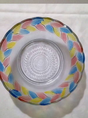 Glass fruit bowl like new, diameter 22 cm
