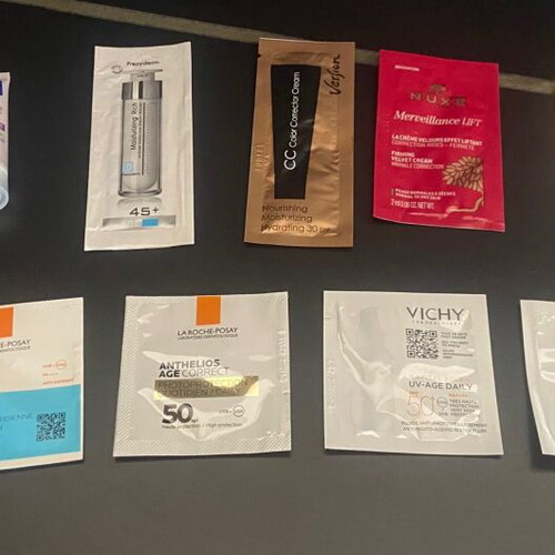 Samples of sunscreens and face creams, pack of 12, new
